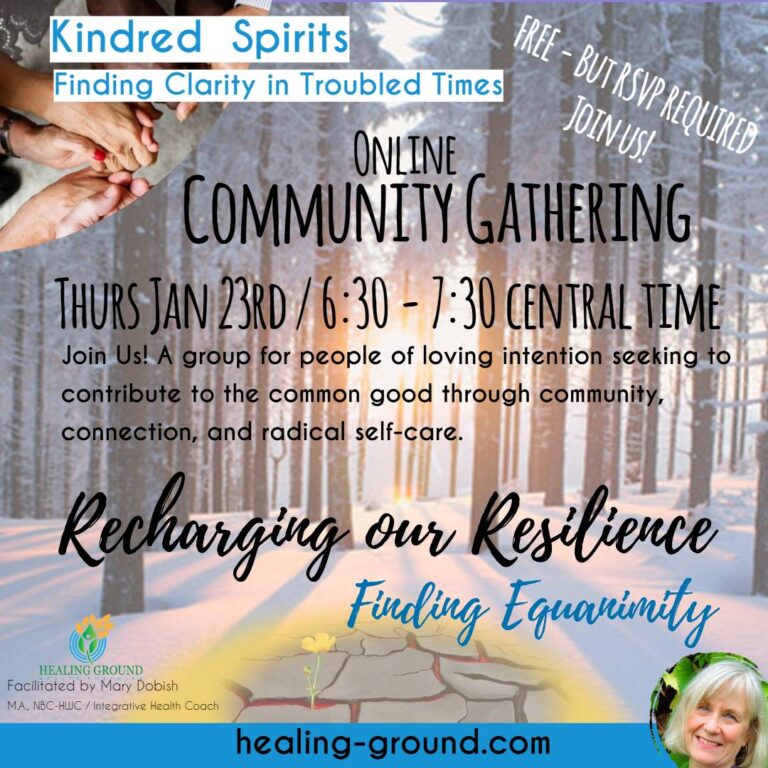 Kindred Spiritsm January 23rd, 2025 Gathering: Rechargingn Our Resilience